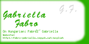 gabriella fabro business card